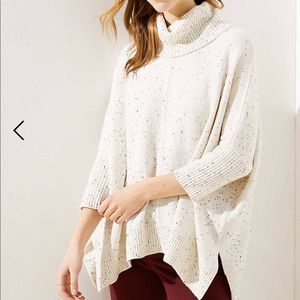Turtleneck Poncho Sweater